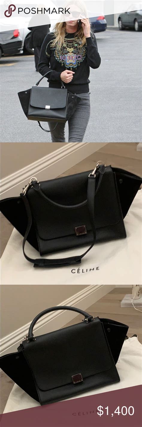 celine trapeze bag black snakeskin|Celine .